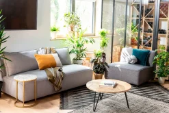 Miliboo Voir Tous Les Canapés|Fauteuil Design-Chauffeuse 1 place design en tissu gris clair PLURIEL