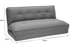 Miliboo Chauffeuse|Chauffeuse-Chauffeuse 2 places convertible en tissu terracotta SALLY