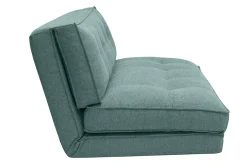 Miliboo Chauffeuse|Chauffeuse-Chauffeuse 2 places convertible en tissu vert de gris SALLY