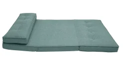 Miliboo Chauffeuse|Chauffeuse-Chauffeuse 2 places convertible en tissu vert de gris SALLY