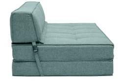 Miliboo Chauffeuse|Chauffeuse-Chauffeuse convertible 2 places en tissu vert de gris KATY