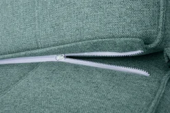 Miliboo Chauffeuse|Chauffeuse-Chauffeuse convertible 2 places en tissu vert de gris KATY