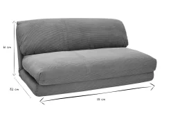 Miliboo Chauffeuse|Chauffeuse-Chauffeuse convertible 2 places en tissu velours côtelé terre brulée SPENCER