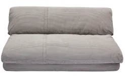 Miliboo Chauffeuse|Chauffeuse-Chauffeuse convertible 2 places en tissu velours côtelé gris clair SPENCER