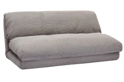 Miliboo Chauffeuse|Chauffeuse-Chauffeuse convertible 2 places en tissu velours côtelé gris clair SPENCER