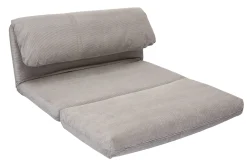 Miliboo Chauffeuse|Chauffeuse-Chauffeuse convertible 2 places en tissu velours côtelé gris clair SPENCER