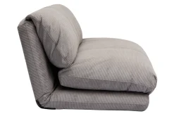 Miliboo Chauffeuse|Chauffeuse-Chauffeuse convertible 2 places en tissu velours côtelé gris clair SPENCER