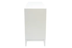 Miliboo Commode|Commode-Commode blanche mat et métal doré 6 tiroirs L120 cm GIANA