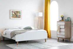 Miliboo Commode|Commode-Commode chiffonnier - semainier scandinave 5 tiroirs L60 cm HELIA