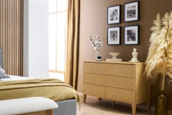 Miliboo Commode|Commode-Commode en bois clair chêne 6 tiroirs L120 cm FREDDY