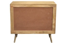 Miliboo Commode|Commode-Commode en bois manguier massif et cannage rotin 3 tiroirs L90 cm ACANGE