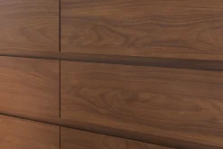 Miliboo Commode|Commode-Commode finition bois foncé noyer 6 tiroirs L120 cm SANAA