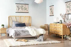 Miliboo Commode|Commode-Commode vintage en rotin 3 tiroirs L120 cm GALON