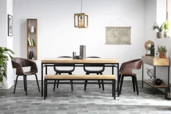 Miliboo Bibliothèque Et Étagère|Bibliothèque Et Étagère-Console industrielle avec rangements 2 tiroirs en bois manguier massif et métal noir L110 cm YPSTER