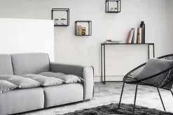 Miliboo Console|Meuble D'entrée-Console industrielle en métal noir L100 cm KARL