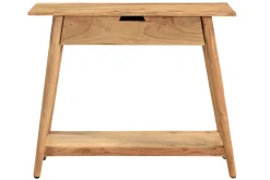 Miliboo Console-Console naturelle avec tiroir en bois massif L90 cm FRANKLIN