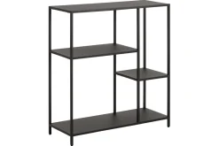 Miliboo Bibliothèque Et Étagère|Bibliothèque Et Étagère-Console ouverte design en métal noir L80 cm PODIUM