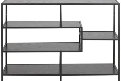 Miliboo Bibliothèque Et Étagère|Bibliothèque Et Étagère-Console ouverte design noire L114 cm TRESCA
