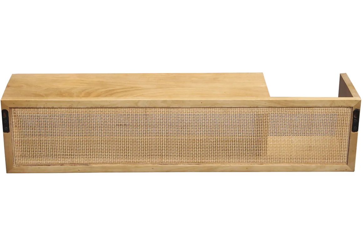 Miliboo Etagère Murale-Etagère murale en bois manguier massif et cannage rotin L90 cm ACANGE