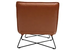 Miliboo Fauteuil Design|Voir Tous Les Fauteuils-Fauteuil avec repose pied vintage marron PHILO