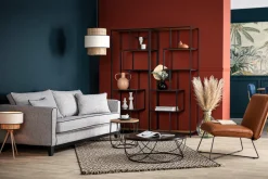 Miliboo Fauteuil Design|Voir Tous Les Fauteuils-Fauteuil avec repose pied vintage marron PHILO