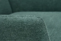 Miliboo Fauteuil Design|Voir Tous Les Fauteuils-Fauteuil design en tissu effet velours texturé vert et métal noir COME