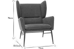 Miliboo Fauteuil Design|Voir Tous Les Fauteuils-Fauteuil design en tissu effet velours texturé vert et métal noir COME