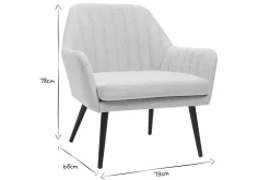 Miliboo Fauteuil Design|Voir Tous Les Fauteuils-Fauteuil design en tissu effet velours texturé beige et métal noir GASTON