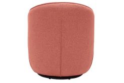 Miliboo Fauteuil Design|Voir Tous Les Fauteuils-Fauteuil design pivotant en tissu effet velours texturé terracotta AMBER
