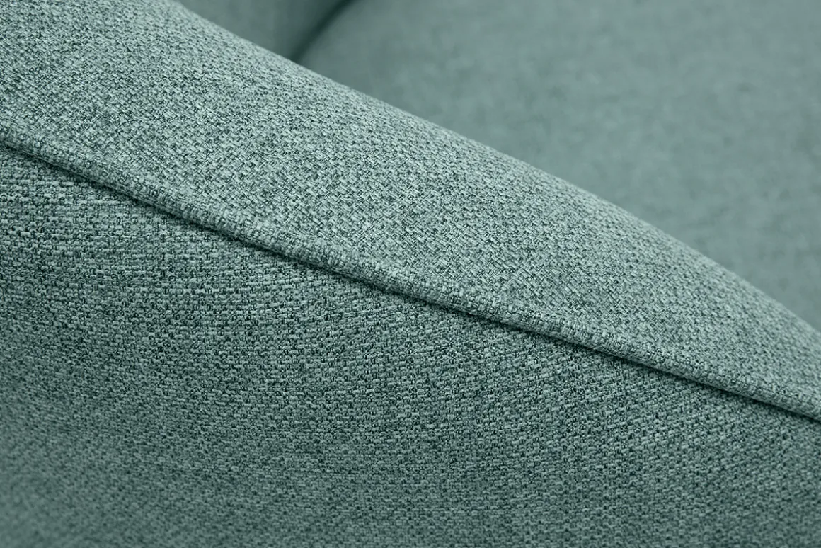 Miliboo Fauteuil Design|Voir Tous Les Fauteuils-Fauteuil design pivotant en tissu vert de gris AMBER