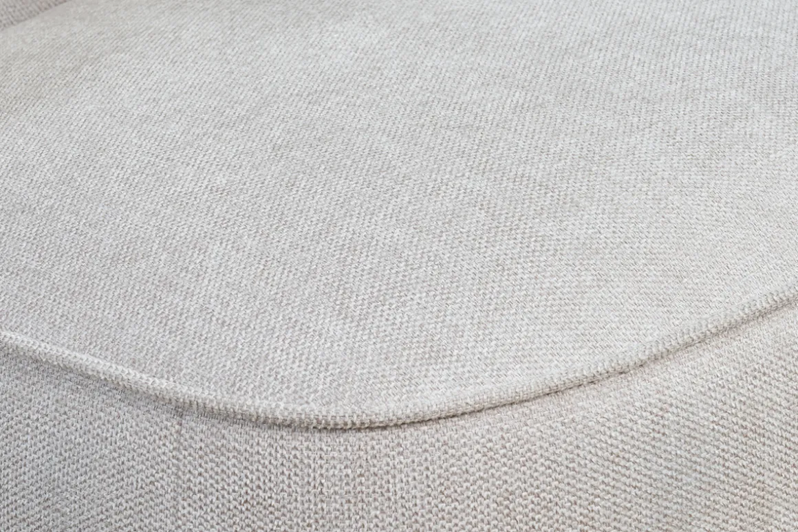 Miliboo Fauteuil Design|Voir Tous Les Fauteuils-Fauteuil design pivotant en tissu effet velours texturé beige AMBER