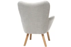 Miliboo Fauteuil Enfant-Fauteuil enfant scandinave en tissu gris polaire et bois clair BABY BRISTOL