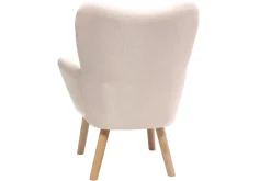 Miliboo Fauteuil Enfant-Fauteuil enfant scandinave en tissu rose poudré et bois clair BABY BRISTOL