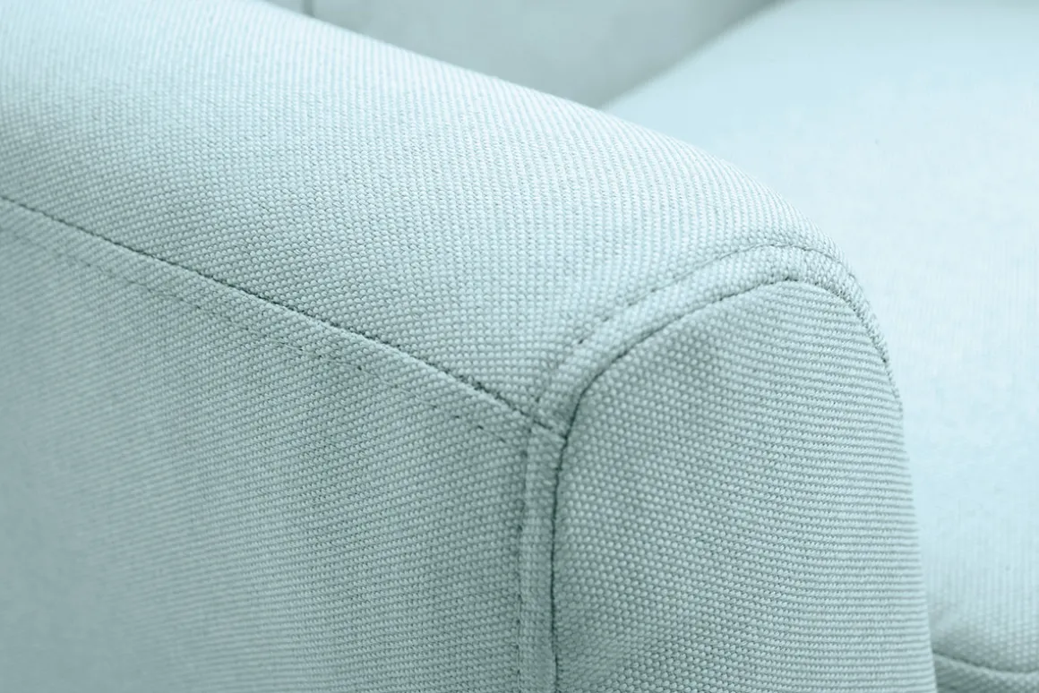 Miliboo Fauteuil Enfant-Fauteuil enfant scandinave en tissu menthe à l'eau et bois clair NORKID