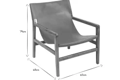 Miliboo Fauteuil Design|Voir Tous Les Fauteuils-Fauteuil ethnique bois teck massif et cuir marron CHILLY