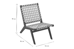 Miliboo Voir Tous Les Fauteuils|Fauteuil-Fauteuil lounge en bois massif et sangles beiges LUCEA