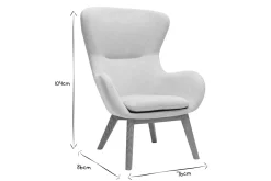 Miliboo Fauteuil Design|Voir Tous Les Fauteuils-Fauteuil scandinave en tissu effet velours texturé beige et bois clair ESKUA