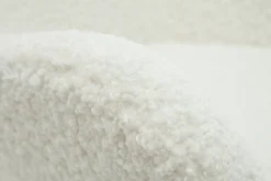 Miliboo Fauteuil Design|Voir Tous Les Fauteuils-Fauteuil scandinave en tissu effet peau de mouton blanc et bois clair ESKUA