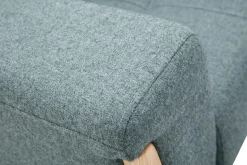 Miliboo Fauteuil Design|Voir Tous Les Fauteuils-Fauteuil scandinave en tissu vert de gris et bois clair FJORD