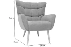 Miliboo Fauteuil Design|Voir Tous Les Fauteuils-Fauteuil scandinave en tissu effet velours texturé terracotta et bois clair AVERY