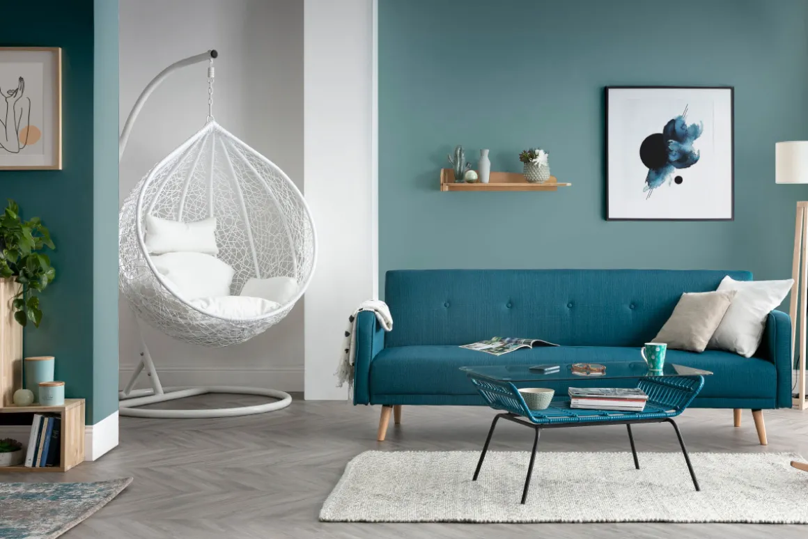 Miliboo Voir Tous Les Fauteuils|Fauteuil-Fauteuil suspendu blanc sur pied en résine et métal MOJO