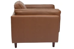 Miliboo Fauteuil Design|Voir Tous Les Fauteuils-Fauteuil vintage cuir marron BRADLEY