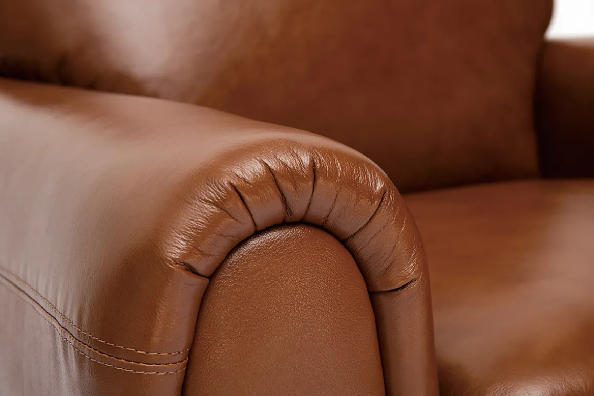 Miliboo Fauteuil Design|Voir Tous Les Fauteuils-Fauteuil vintage cuir marron CLUB