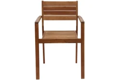 Miliboo Chaise De Jardin-Fauteuils de jardin empilables en bois massif (lot de 2) CANOPEE