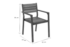 Miliboo Chaise De Jardin-Fauteuils de jardin empilables en bois massif (lot de 2) CANOPEE