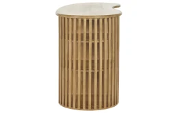 Miliboo Table De Bar / Bar-Ilot - table de bar avec rangements en bois manguier massif H90 cm LOBIO