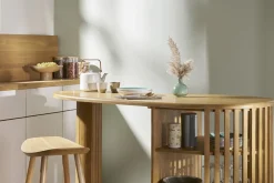 Miliboo Table De Bar / Bar-Ilot - table de bar avec rangements en bois manguier massif H90 cm LOBIO