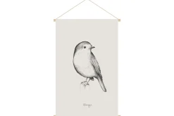Miliboo Accessoire & Déco Enfant|Décoration Murale-Kakemono tableau en toile suspendue illustration oiseau L40 x H60cm MELODY