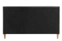 Miliboo Lit Adulte-Lit 2 places 160x200 cm avec tête de lit en tissu gris clair LEONCE