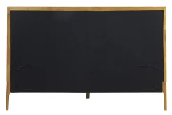 Miliboo Lit Adulte-Lit 2 places 160x200 cm en bois clair et tissu gris clair RONN